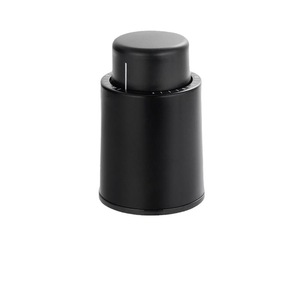 Bouchon de bouteille de vin sous vide en gros, style poussoir, pour conservation scellée, outils de bar noirs - Product Image 5