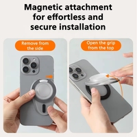 Support magnétique flexible personnalisé OEM pour téléphone avec aimant N52, rotation à 360°, support de doigt réglable pour bureau, magnétique pour smartphone