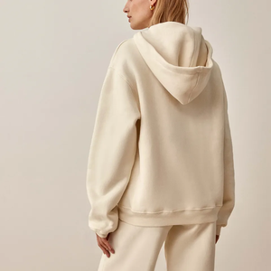 Sudadera con Capucha Corta Informal para Mujer, de Algodón, Ligera, de Manga Larga, Personalizada OEM, para Gimnasio y Entrenamiento - Product Image 2