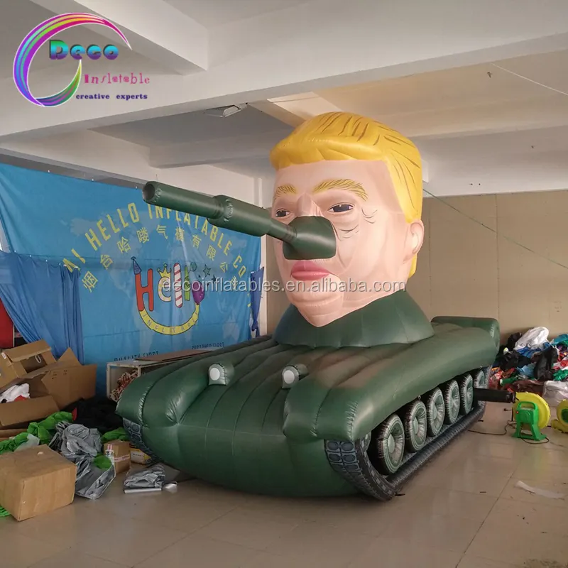 Funny Long Nose Inflatable Trump Trang Trí Chiến Dịch Quảng Cáo Xe Tăng Quân Sự