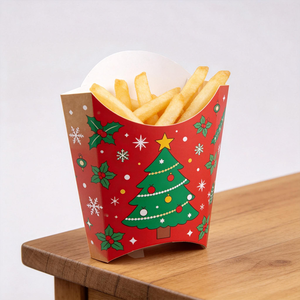 Envases <span class=keywords><strong>de</strong></span> Papel Kraft para Comida Rápida, Impresos Personalizados, Desechables, a Bajo Precio, para Papas Fritas, con Cuchara, para Niños, Material Escolar - Product Image 3