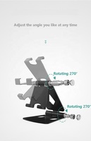 Support de téléphone portable pliable de bureau universel Support de téléphone portable flexible en alliage d'aluminium Angle réglable pour l'extérieur