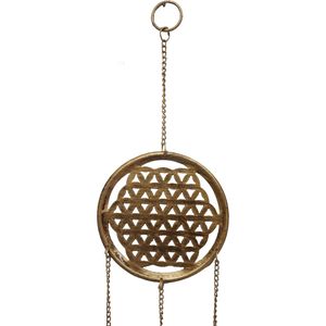 PARIJAT HANDICRAFT Iron Metal Flower Design Windchime Hanging <b>Bells</b> Indoor Outdoor Home Decoration for Living Room Sculpture - Product Image 1
