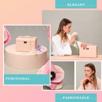 Lot de 2 organisateurs personnalisés avec logo, emballage de bague, boîte cadeau en velours, boîte à bijoux de luxe, grande boîte pour bijoux