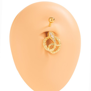 YW gioielli di moda corpo in acciaio inox cuore di <span class=keywords><strong>serpente</strong></span> a forma di <span class=keywords><strong>ombelico</strong></span> <span class=keywords><strong>Piercing</strong></span> gioielli pancia anelli all'ingrosso - Product Image 2