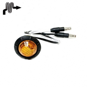 Luci di ingombro laterali a Led rotonde da <span class=keywords><strong>3</strong></span>/<span class=keywords><strong>4</strong></span> pollici da 0.75 pollici ambra 12V ABS piccola luce a Led per auto Bus camion rimorchio auto Suv MACON - Product Image 6