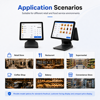 Terminal Punto de Venta Todo en Uno de 15 Pulgadas Compatible con Cajón de Efectivo, Escáner e Impresora de Recibos
