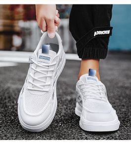 Scarpe estive nuove da uomo in mesh traspirante sneaker da uomo stile coreano scarpe bianche versatili spessy running scarpe casual - Product Image 4
