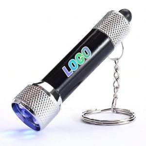 Custom LOGO <b>Led</b> <b>Flashlight</b> Mini UV <b>Flashlight</b> Keychain Bulk 5-<b>LED</b> Portable Mini Keychain <b>Flashlight</b> Aluminum Handheld - Product Image 1