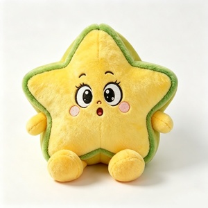 Peluche Carambole personnalisée, Peluche mignonne en forme d'étoile de mer, Peluche étoile de mer jaune, Jouet en peluche étoile de mer, Animal en peluche fruit - Product Image 5