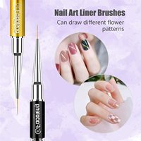 7 pinceaux ovales pour la décoration des ongles, pour salon et manucure DIY à domicile, avec des stylos à double embout pour le nail art