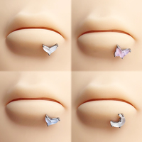 Pierres d'opale piercing à lèvres résine de luxe fil interne Tragus Labret piercing à lèvres goujon usine bas prix en gros