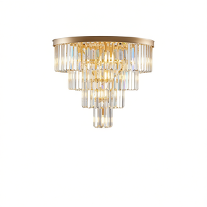Lámpara de Techo de Cristal Dorado de 4 Niveles, Lámpara Colgante Moderna de 24 Pulgadas para Comedor, Sala de Estar y Dormitorio - Product Image 1
