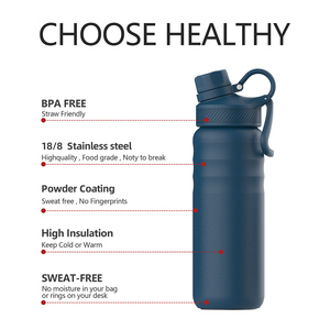 Ansheng phong cách mới tập thể dục 24oz 32oz Cốc cách nhiệt chân không bình xe đạp nước bằng thép không gỉ chai cho thể thao ngoài trời - Product Image 5