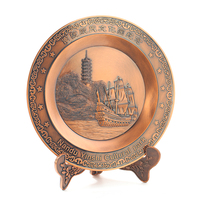 Plaque de remise de prix personnalisée, assiette commémorative en cuivre antique 3d, assiette souvenir en métal