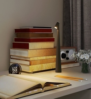 Lampe de table à LED à 3 niveaux d'intensité réglable Lampe de bureau à LED sans fil Veilleuse tactile rechargeable par USB Lampe tactile pour salle d'étude Bars de bureau