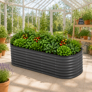 Bac à légumes surélevé en métal galvanisé, <span class=keywords><strong>jardinière</strong></span> en acier ondulé, résistant aux termites, pour légumes et fleurs, fabrication australienne - Product Image 1