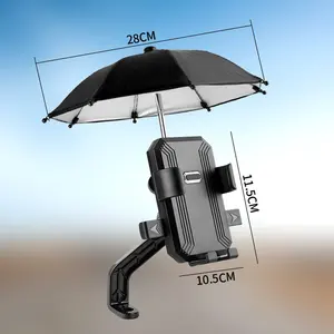 Support de téléphone pour vélo électrique et moto avec mini parasol <span class=keywords><strong>parapluie</strong></span> support de tableau de bord et <span class=keywords><strong>d</strong></span>écoratif pour téléphone portable - Product Image 6