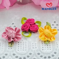 Vêtement garniture BRICOLAGE ruban de satin rose pas cher en gros fleurs artificielles