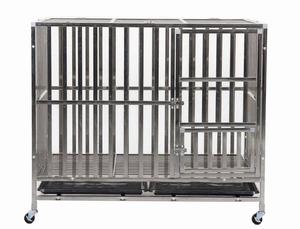 Toptan paslanmaz çelik katlanabilir köpek kafesi büyük köpek kulübesi taşıma çevre dostu kolayca monte sandık köpekler için - Product Image 4