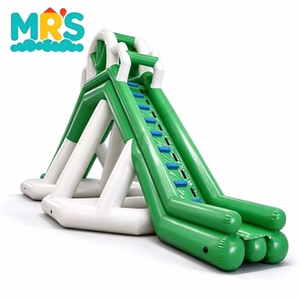 Tobogán Acuático Inflable Verde con Soporte Triangular <span class=keywords><strong>de</strong></span> PVC, Tobogán Acuático <span class=keywords><strong>de</strong></span> Una Sola Vía para Niños, <span class=keywords><strong>Parque</strong></span> Acuático, Diversión al Aire Libre, Alquiler para Negocios - Product Image 5