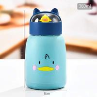 Gobelet en verre avec paille 360ml 12OZ Bouteille d'eau en verre avec manchon de protection Couvercle en plastique-Sans BPA