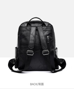 Zaino Quadrato di Lusso in <span class=keywords><strong>Pelle</strong></span> PU Impermeabile Stile Bohémien per Donne, Nero - Product Image 6