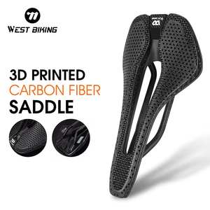 WEST BIKING-sillín de bicicleta de fibra de carbono con estampado 3D, resistente al agua, duradero, amortiguador - Product Image 1