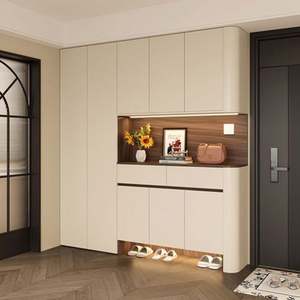 Muebles de Sala de Estar Modernos y Lujosos, Mueble de Entrada Personalizable de Gran Espacio con Zapatero, Mueble de Almacenamiento de Madera - Product Image 2