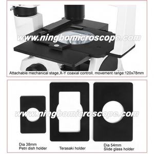 Microscópio de cultura do tecido invertido do contraste de fase trinocular 40x-400x - Product Image 5