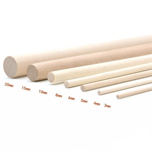 Balsa Wood Unfinished Wood Round Stick Dowel Rod 5 Pieces 200mm 