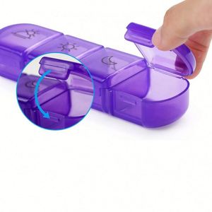 Vente en gros - Organisateur de pilules portable pour 7 jours - Boîte à médicaments de voyage à 4 compartiments - Boîte de rangement en plastique PP - Product Image 3