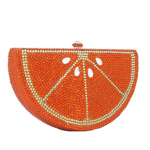 Bolso de Mano LEB1456 con Diseño de Rodajas de Naranja y Diamantes, Brillante, con Pedrería, para Mujer, Bolso de Noche con Cristales - Product Image 2