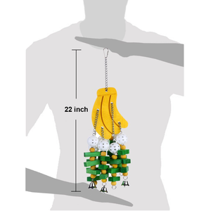 Jouets pour oiseaux et perroquets extra-larges, blocs en bois naturel multicolores, jouets à déchirer pour oiseaux et perroquets - Product Image 5