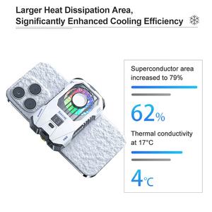 SMONAMA Custom accessori da gioco Wireless ricaricabili per telefono cellulare radiatore ventole Display digitale porta telefono cellulare - Product Image 2