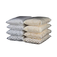 Perles d'imitation brillantes en ABS de qualité supérieure, grade AAA, 3-16 mm, blanc beige, avec/sans trous, pour loisirs créatifs et épingles à cheveux