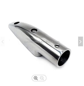 Accessoire de quincaillerie marine 22 mm, embout de rail en acier inoxydable 316, base de poteau de corne de chèvre - Product Image 6