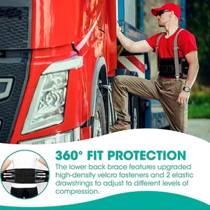 Faja Lumbar de Nylon con 6 Varillas, Antideslizante, Ortopédica, Transpirable, Soporte para la Cintura, para Alivio del Dolor en el Gimnasio - Product Image 3