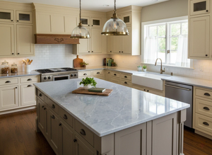 Dalles de quartz jade bleu haut de gamme du Vietnam, 20 mm d'épaisseur, pour cuisines, salles de bain, hôtels et plans de travail de vanité, avec design 3D - Product Image 4