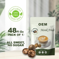 Édulcorant en poudre OEM ODM sous marque privée : Mélange d'extrait de fruit du moine et d'érythritol / Extrait de stévia et d'érythritol, Édulcorant au fruit du moine