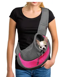 Bolsa de transporte transpirable para gatos, bolsa de viaje para perros y gatos, bolsa para exteriores, portátil, segura, plegable, para mascotas, bolsa de malla