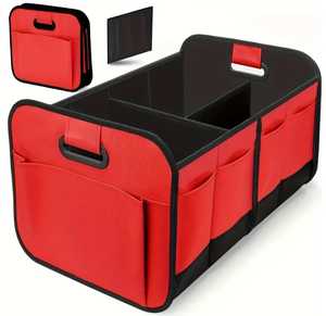 Autoerizo Organisateur de coffre de voiture pliable et spacieux-Tissu Oxford durable, boîte de rangement facile à nettoyer pour les voyages en voiture et l'utilisation quotidienne - Product Image 3