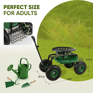 Chariot de jardin ergonomique populaire et économique avec siège, idéal pour l'agriculture et le jardinage en extérieur - Product Image 4