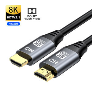 Câble <span class=keywords><strong>HDMI</strong></span> 2.1 8K60HZ Ultra Haute Vitesse pour Interface 8K, Adaptateur Vidéo HDR 4K <span class=keywords><strong>144HZ</strong></span> pour PC, Ordinateur Portable, Boîtier TV, PS5 - Product Image 1
