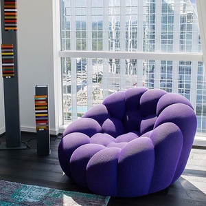 سرير بوب بوب عصري فاخر بتصميم فقاعي معاصر من لوه مملوء بنسيج إسفنجي مريح متين - Product Image 6