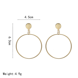 Pendientes colgantes redondos huecos grandes exagerados a la moda, joyería geométrica, pendientes llamativos <span class=keywords><strong>para</strong></span> <span class=keywords><strong>mujer</strong></span>, <span class=keywords><strong>accesorios</strong></span> Punk creativos - Product Image 5