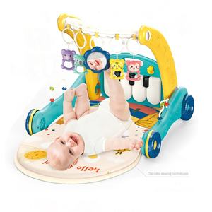 Poussette éducative multifonctionnelle Poussette Jouet pour bébé assis à debout Activité 2 en 1 Musique pour bébé Push Walker Jouets pour bébé - Product Image 2