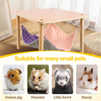Lit suspendu en bois pour petits animaux, hamster, cochon d'Inde, avec support en bois, plateforme, maison pour hamster