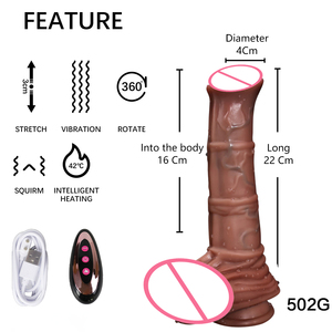 OEM ODM Vibrateur électrique féminin en forme de <span class=keywords><strong>cheval</strong></span>, souple, étanche, télécommandé, jouet sexuel de masturbation, grand pénis - Product Image 6