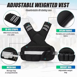 Chaleco Deportivo Ajustable con Peso, Reflectante, para Correr al Aire Libre, Chaleco con Peso para Entrenamiento - Product Image 4